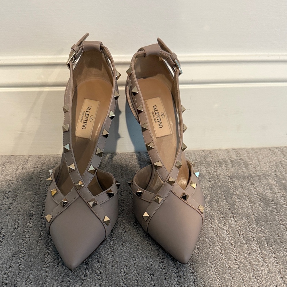 Valentino Women's Studded Beige Heels
